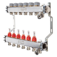 Коллектор нерж. в сборе с расходомерами 1" ВР-3/4" НР, 5 выходов