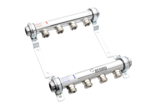Коллектор распределительный REHAU HLV на 3 групп нерж. сталь