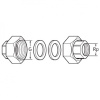 Комплект гаек для насоса R11/2"-R1"GT (3XPART)+BOX-CHR